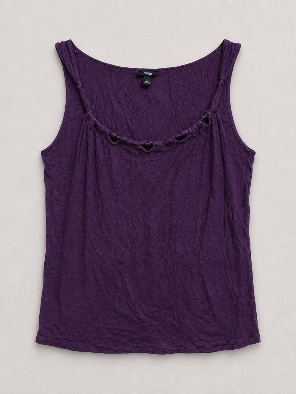 Mossimo L Large Women's Knot-Detail Tank Top in Deep Purple